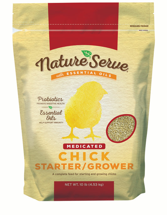 NatureServe Chick Starter Medicated - 10 lbs.